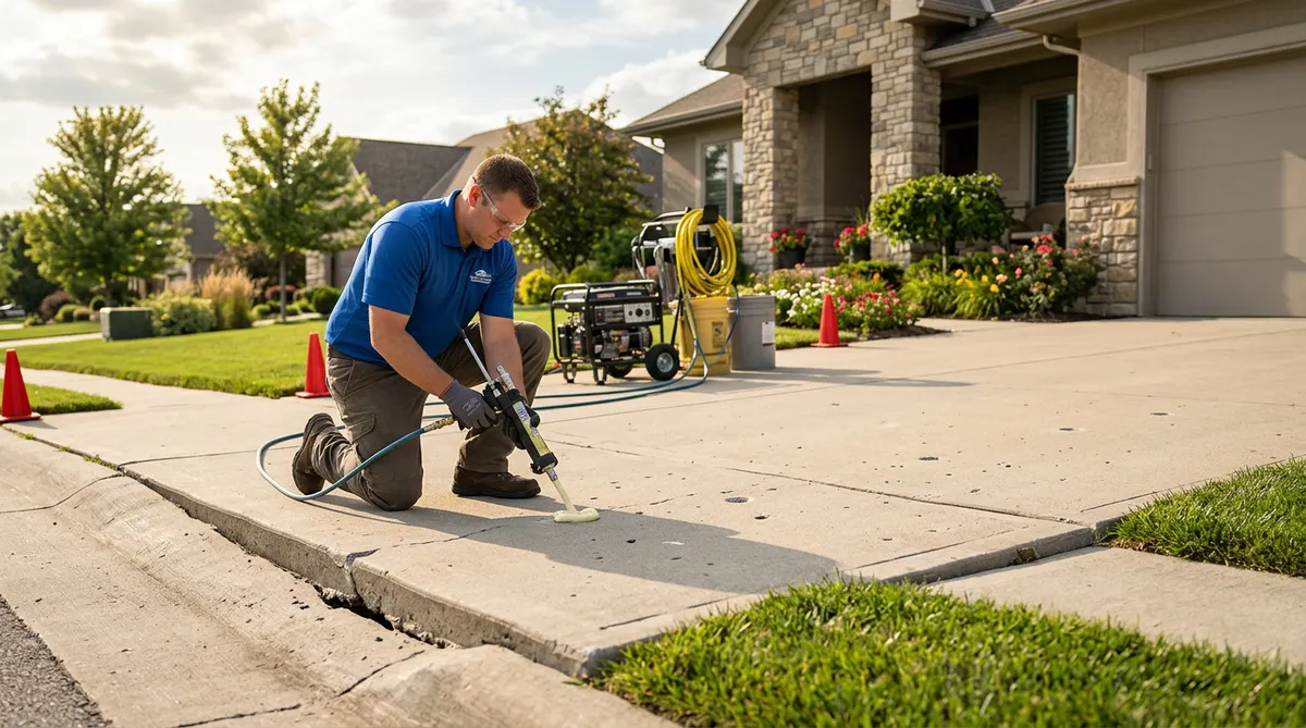 Sunken Concrete Driveways: Why Polyjacking Wins Over a Costly Full Tear-Out