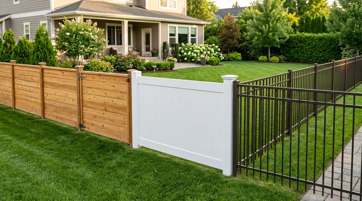 Fence Materials Compared: Wood, Vinyl, and Aluminum — Lifespan, Maintenance, and Property-Line Pitfalls