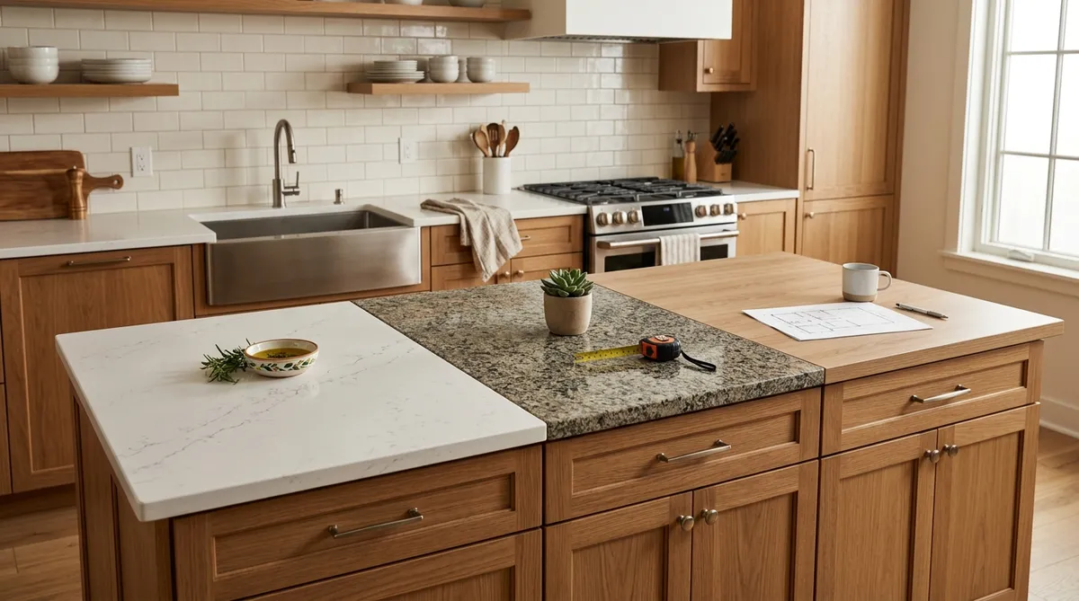 Countertops Decoded: Quartz vs. Granite vs. Laminate on Cost, Durability, and Maintenance