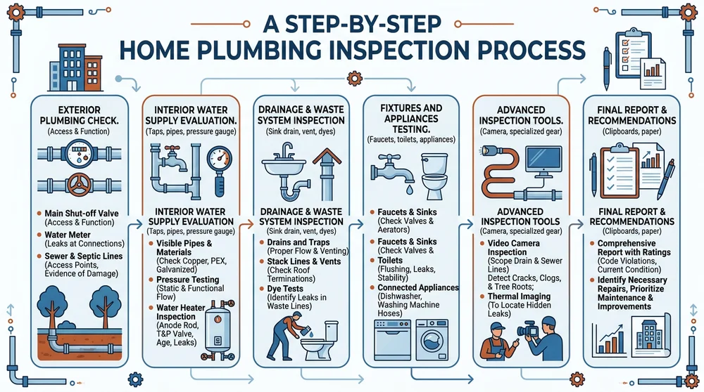 Infographic: Step-by-Step Guide to a Home Plumbing Inspection